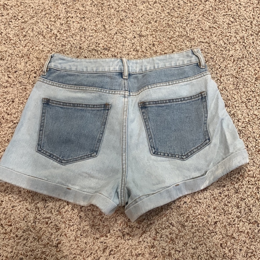 PacSun Patchwork High Rise Mom Shorts - Picture 2 of 3